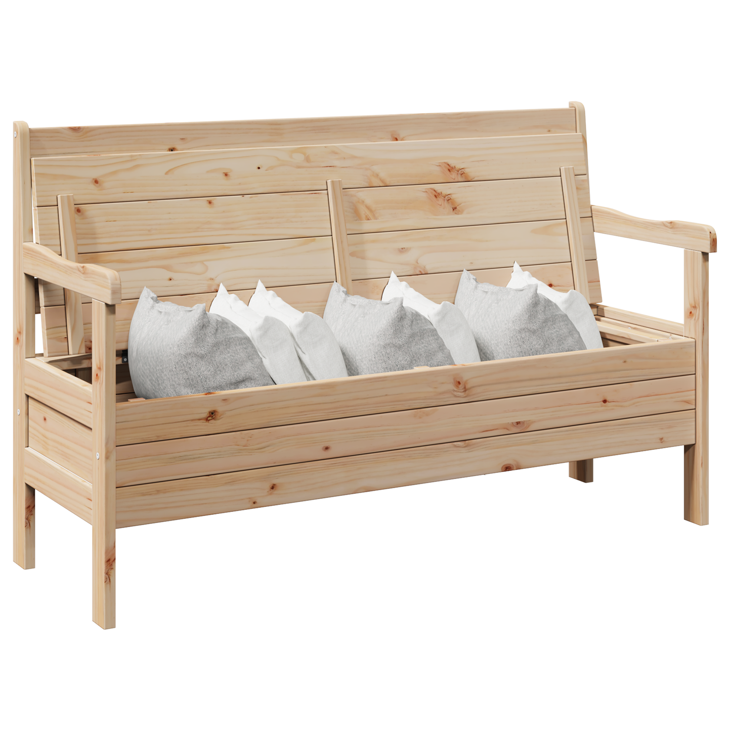 Lauko suolas 119x76x44 cm Iš kietos pušies medienos