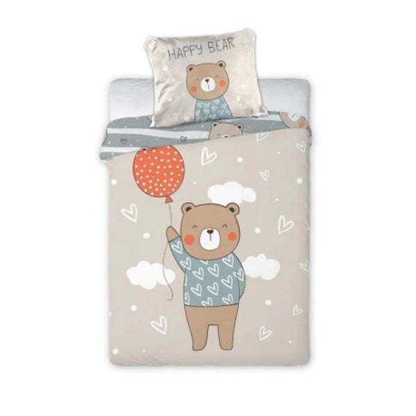 Kūdikių patalynės komplektas Cuddly Bear (100x135, 2 dalių)