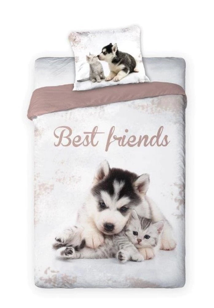 Vaikiškas patalynės komplektas Best Friends (140x200, 2 dalių)