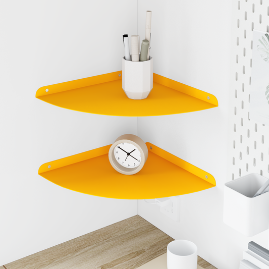 Plūduriuojanti lentyna 2 pcs Garučių geltona 30 x 30 x 2 cm