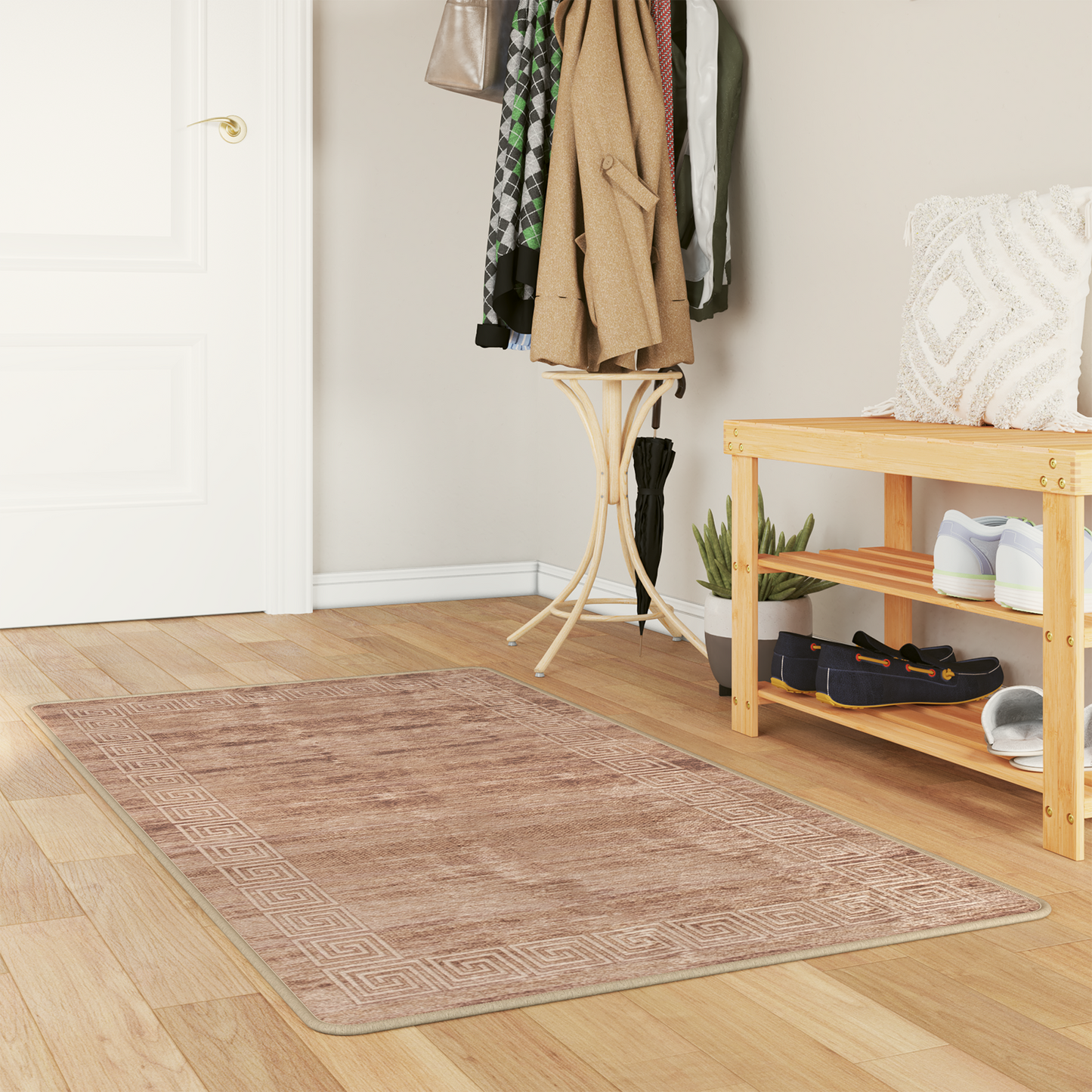 Kilimėlis MARSA Baltas 100 x 150 cm Poliesteris ir PVC