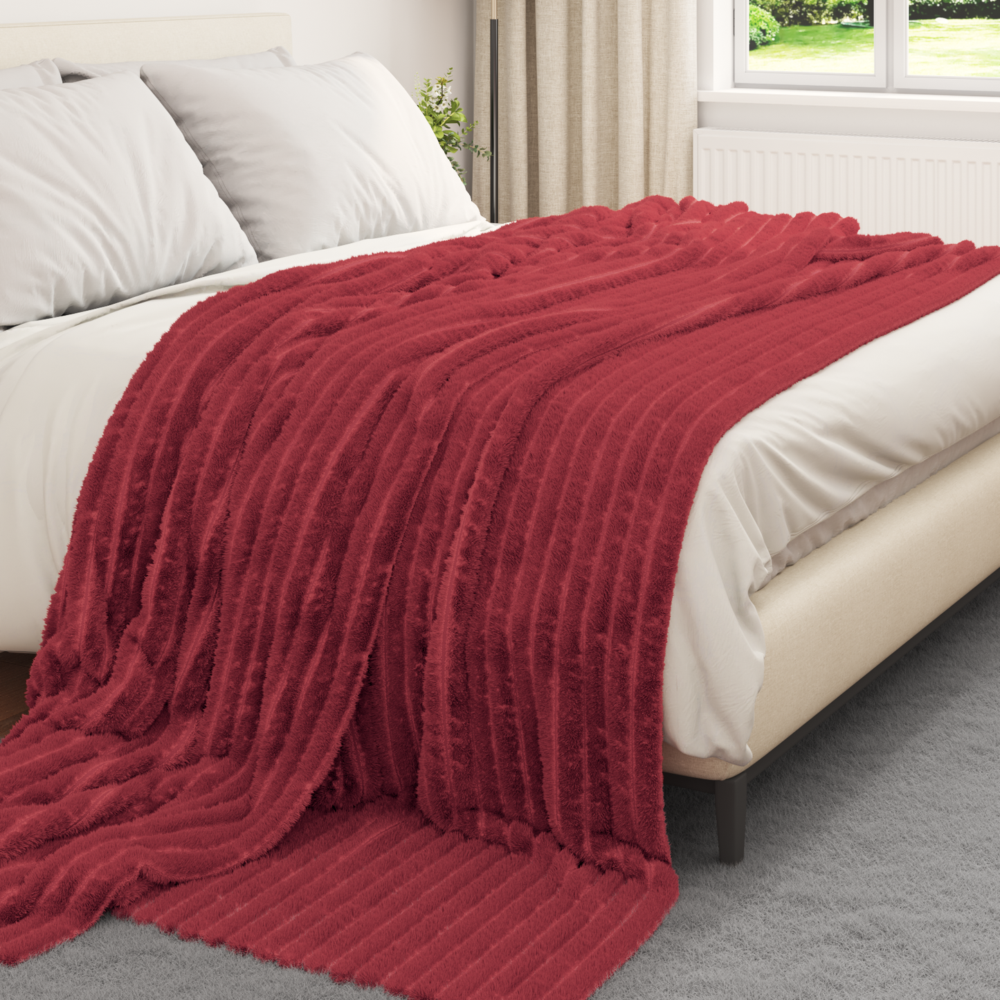 Mesti antklodės 6 pcs Bordo raudona 270 x 240 cm Flysas