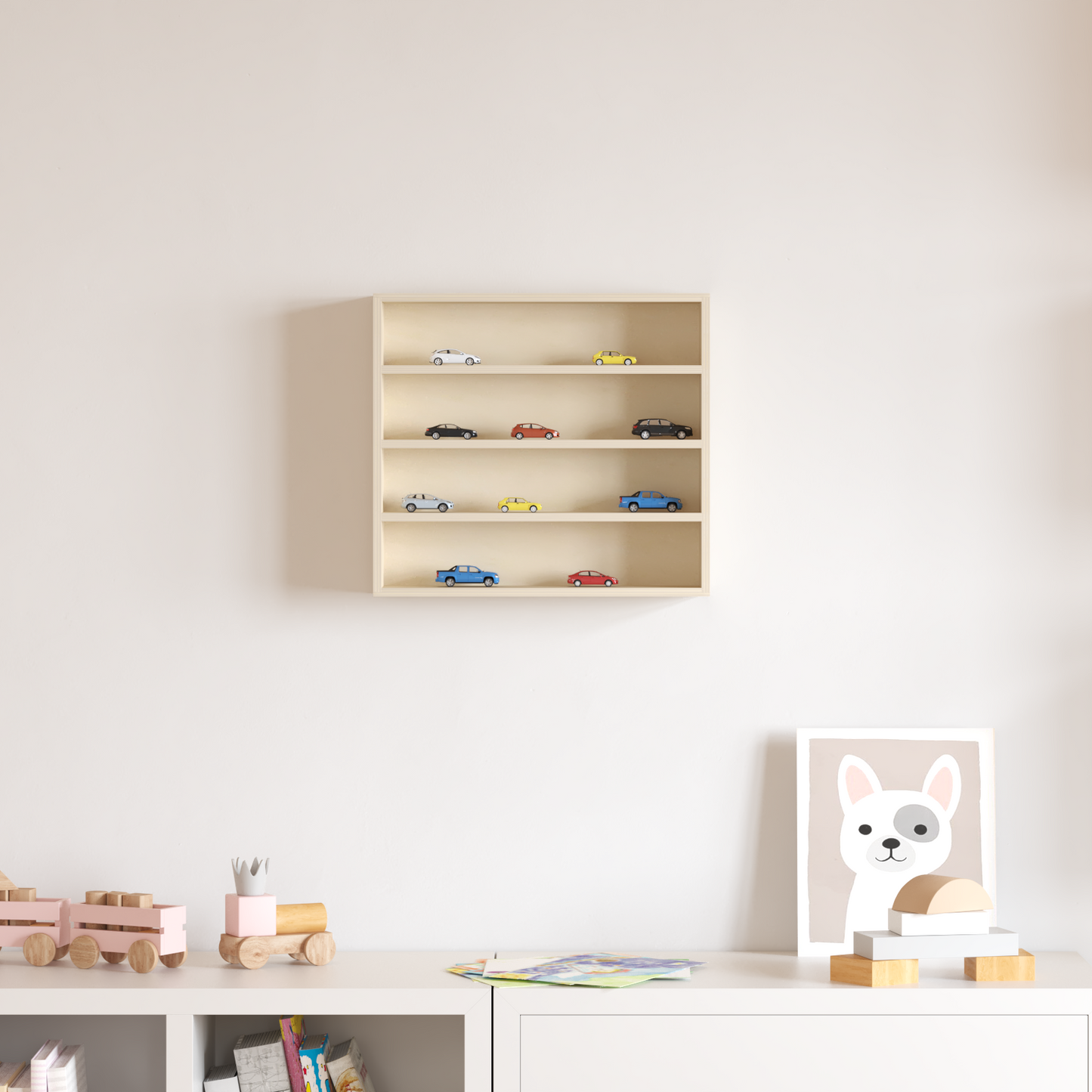 Medinė kolekcinė vitrina Ruda 40 x 8.5 x 37 cm fanera
