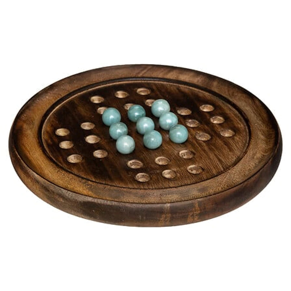 Soliteris (Mango mediena ir spalvotas stiklas, Ø22 cm)