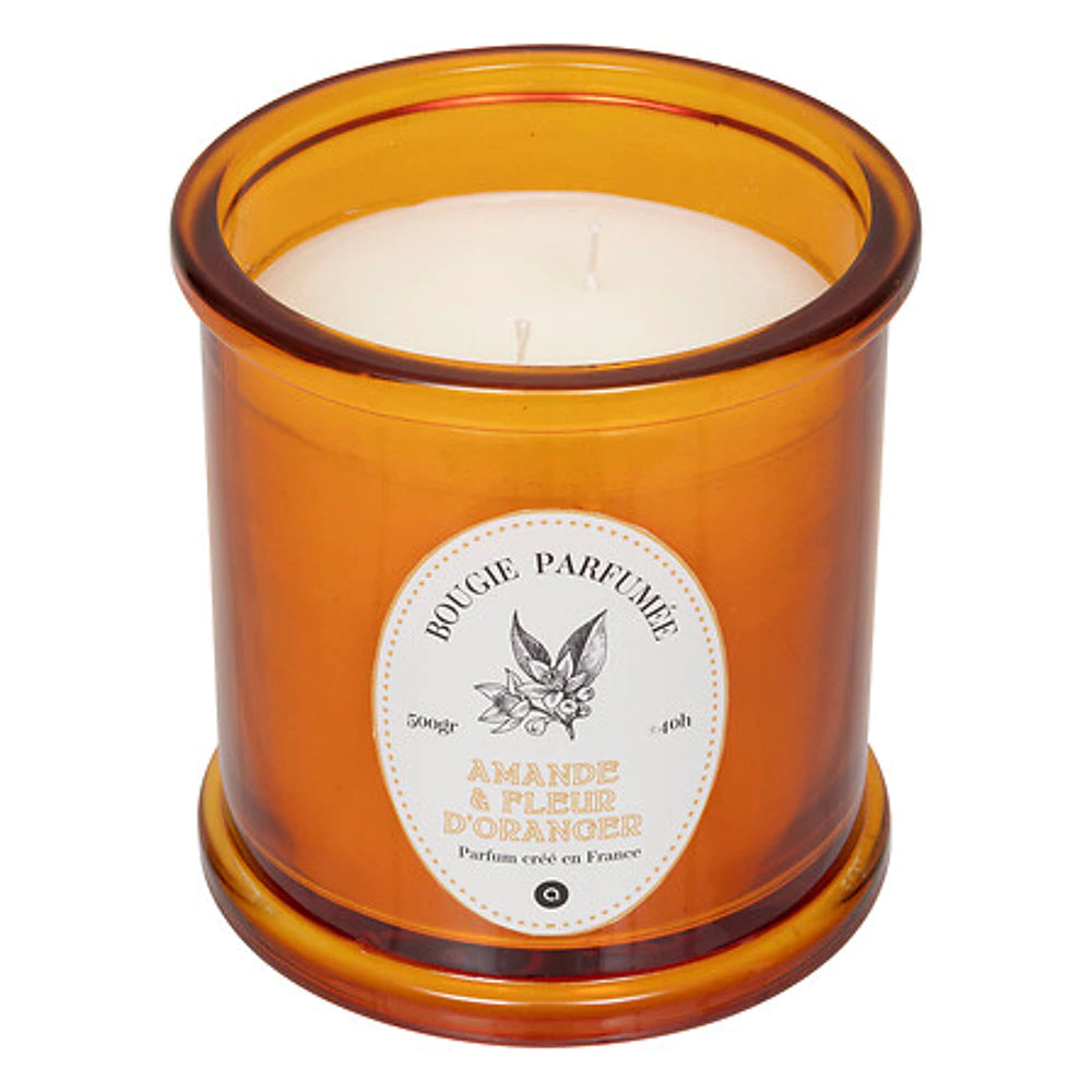 Hapo Aman stiklinė kvapioji žvakė, ( 500 g, gintaro spalvos)