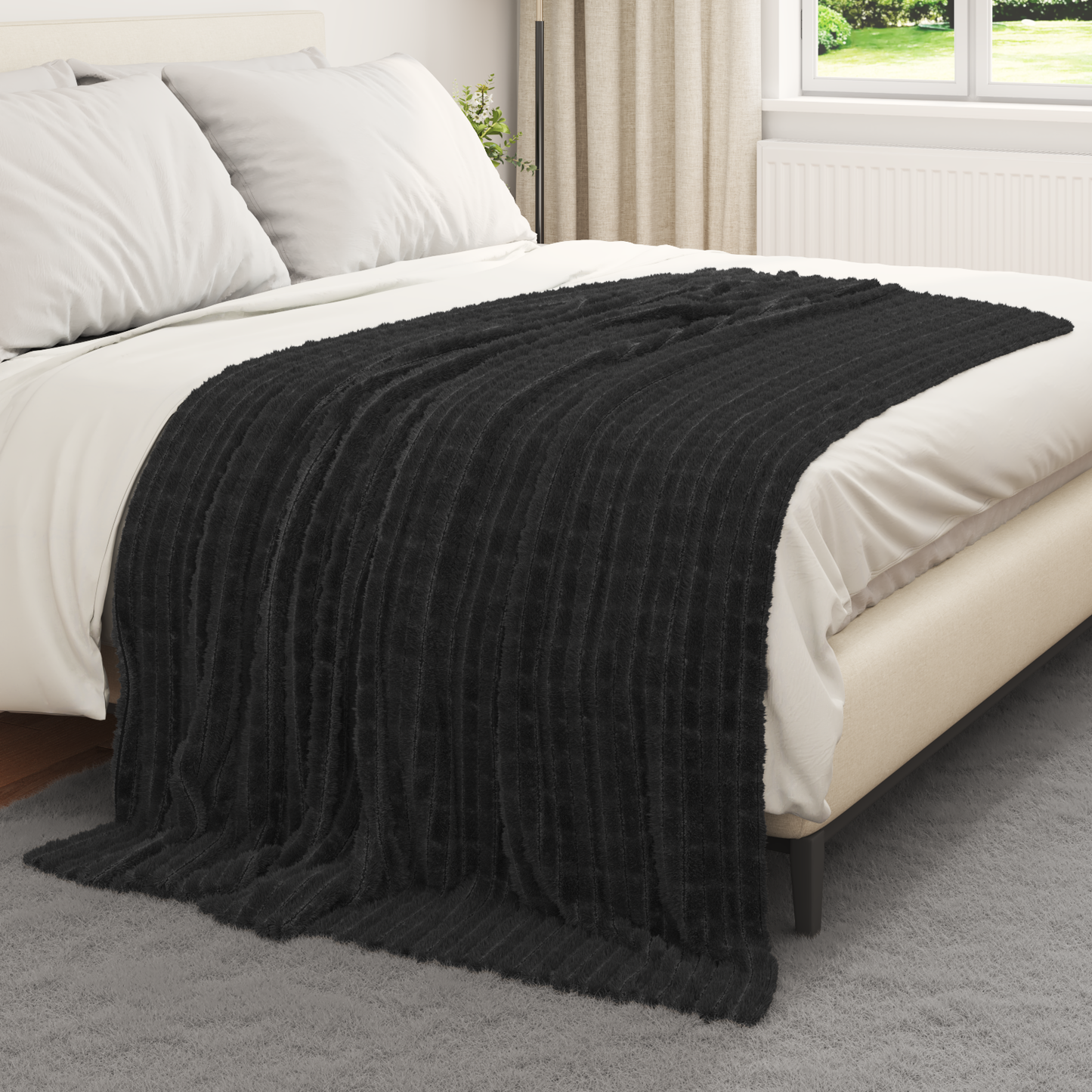Apklotas Juoda 200 x 150 cm Flysas