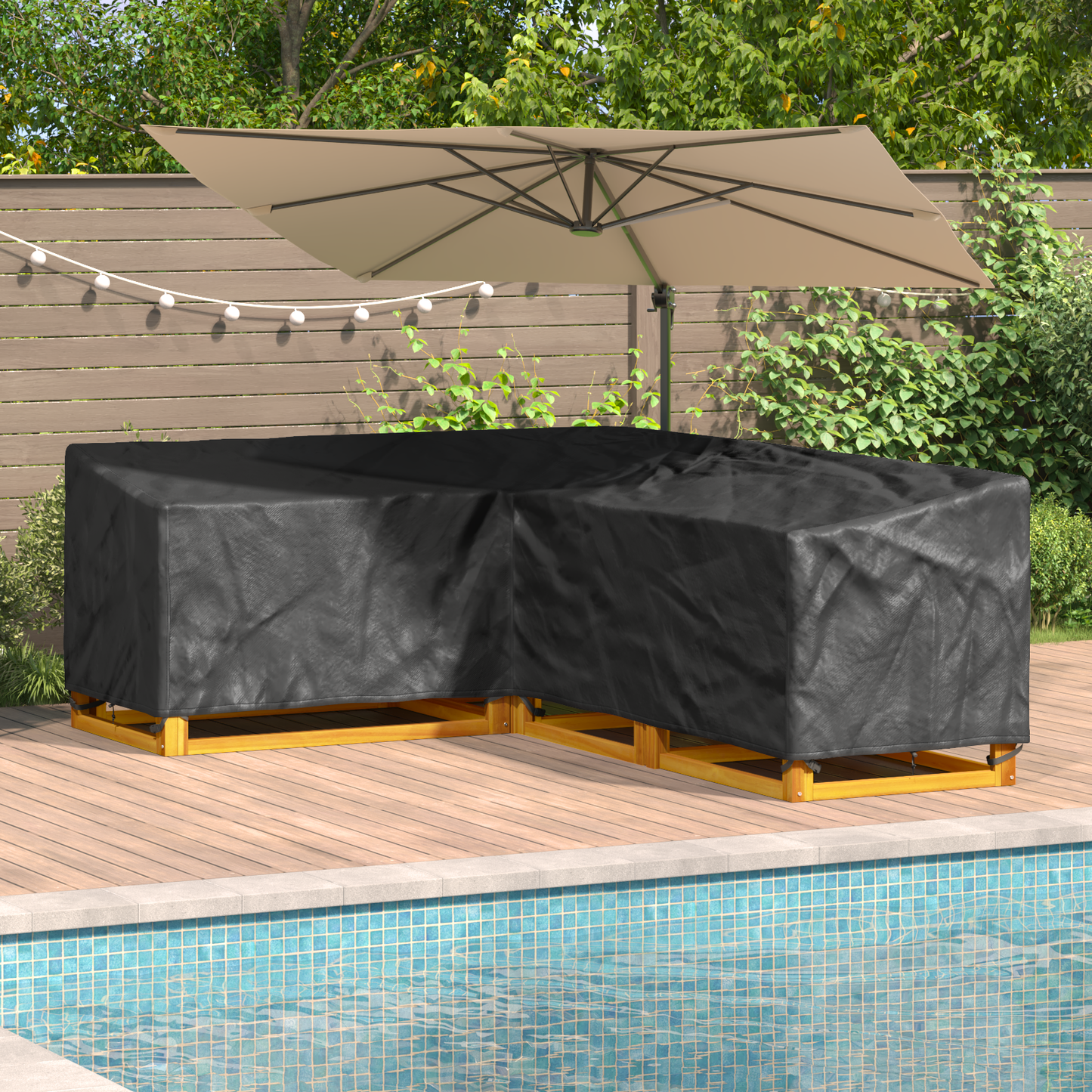 Lauko baldų uždangalas 260 x 210 x 80 cm 210D Oxford audinys