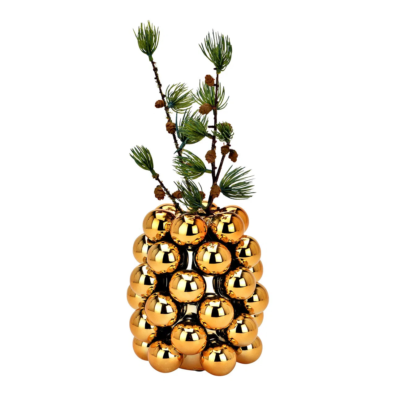 Porcelianinė „Bubble“ vaza (Auksinė 14 x 17 x 14 cm)