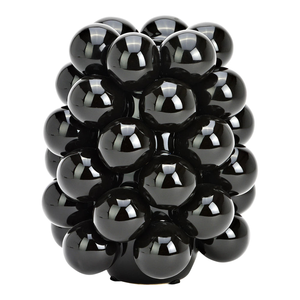 Porcelianinė vaza „Bubble“ (Juoda 14 × 17 × 14cm)