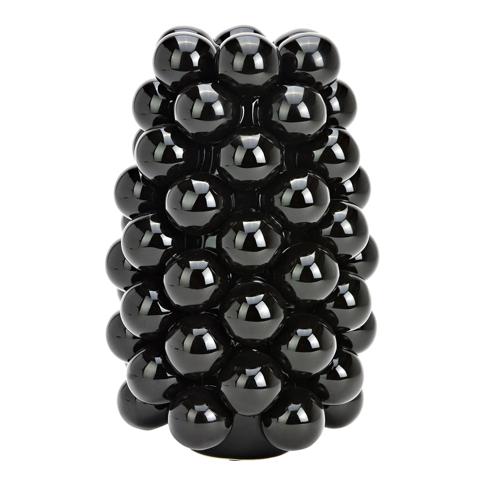 Porcelianinė vaza „Bubble“, juoda – šiuolaikinio dizaino akcentas