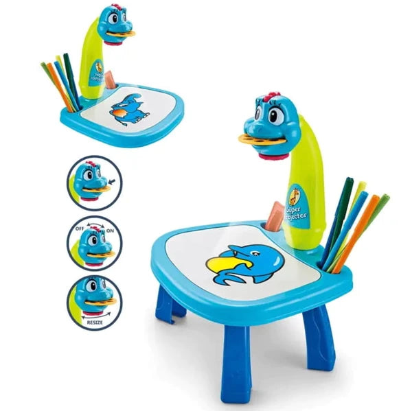 Projektorius mokymuisi piešti – Dinozaurų stalas