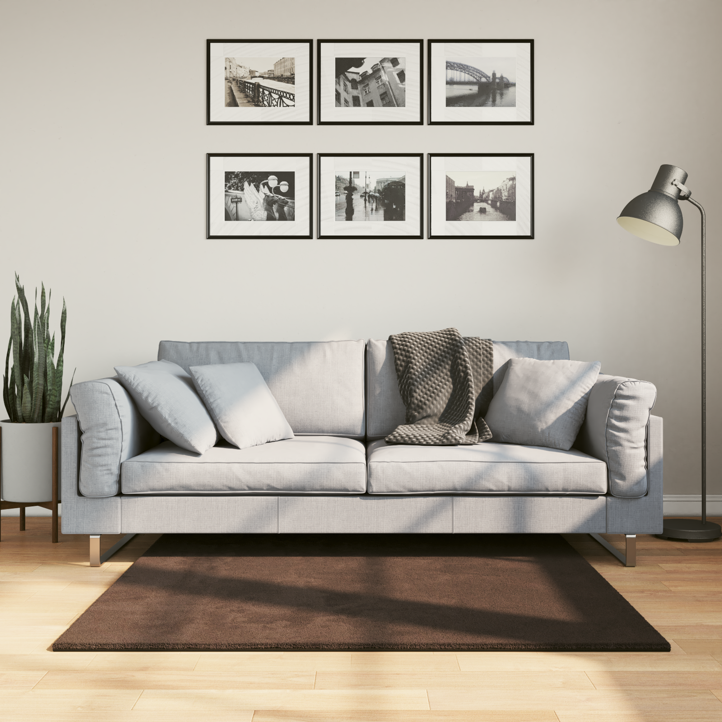 Zoninės kiliminės dangos HUARTE Ruda 120 x 120 cm Poliesteris
