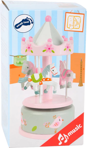 Muzikinė dėžutė Arklių karuselė (9x19 cm)