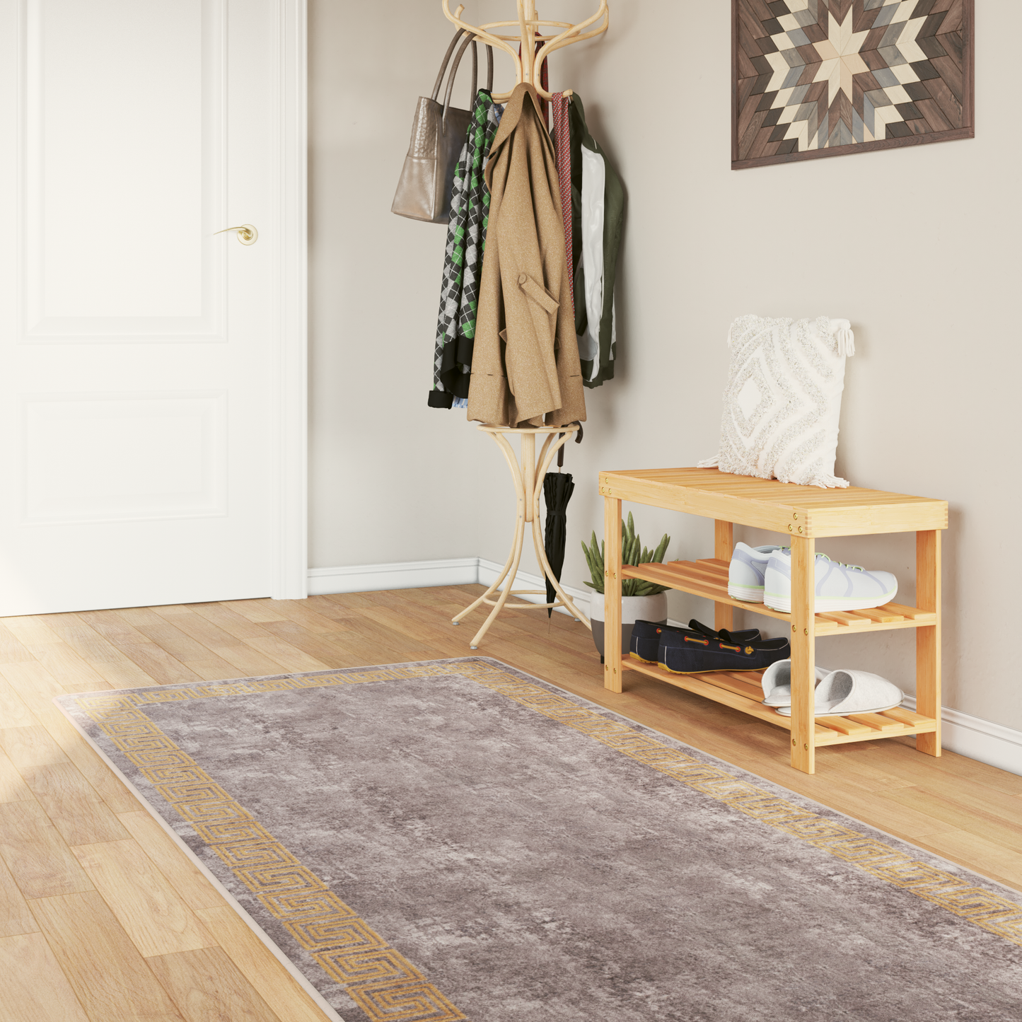 Kilimėlis MARSA Pilka 80 x 250 cm Poliesteris ir PVC