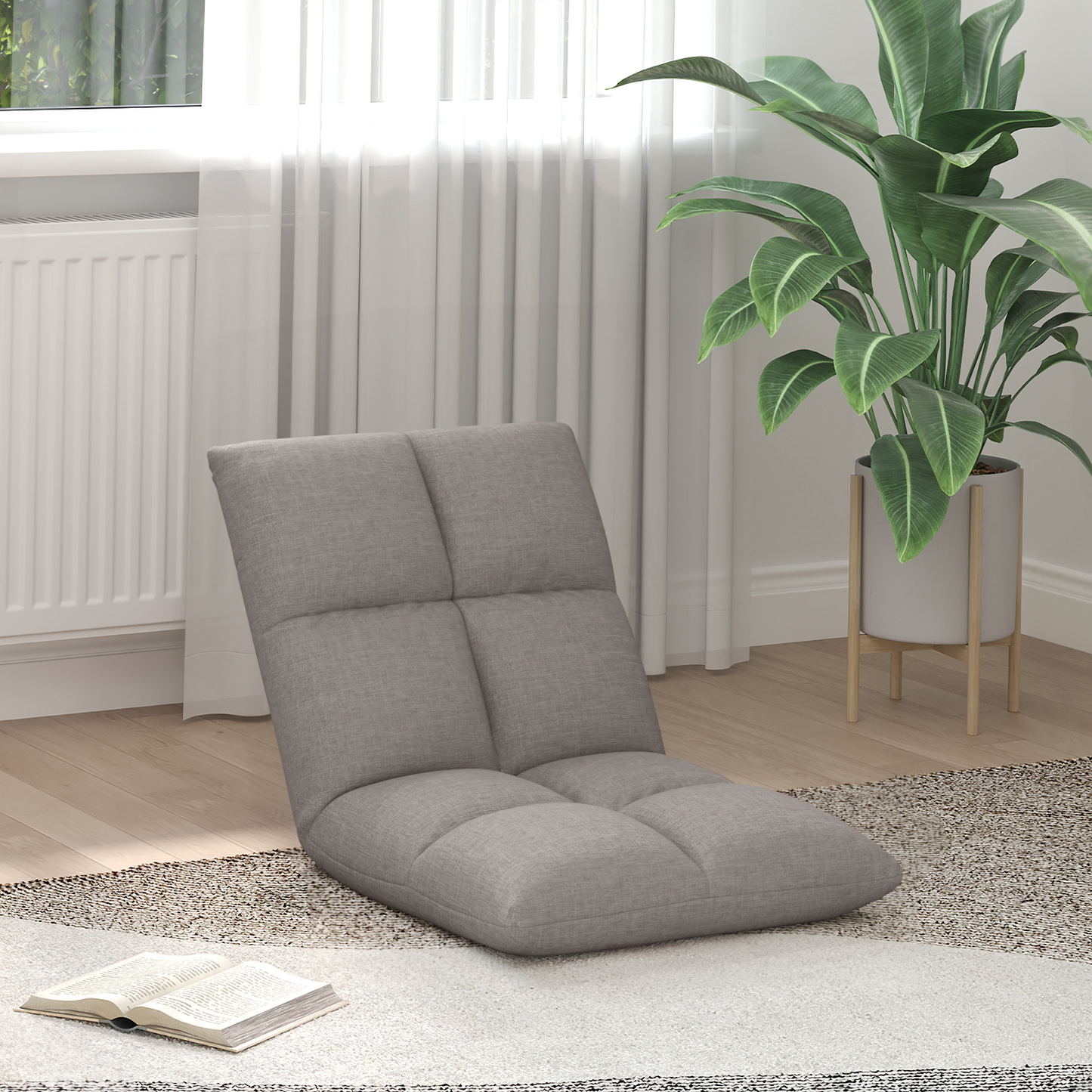 Grindų kėdė Taupe 50 x 61 x 57 cm audinys