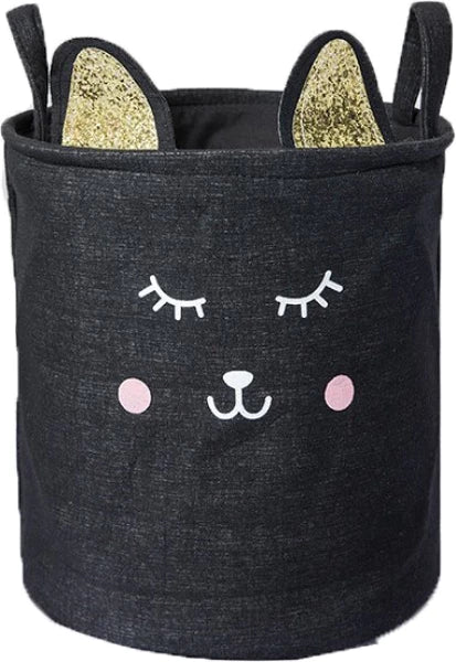 Žaislų krepšys – skalbinių maišas Juodas katinas