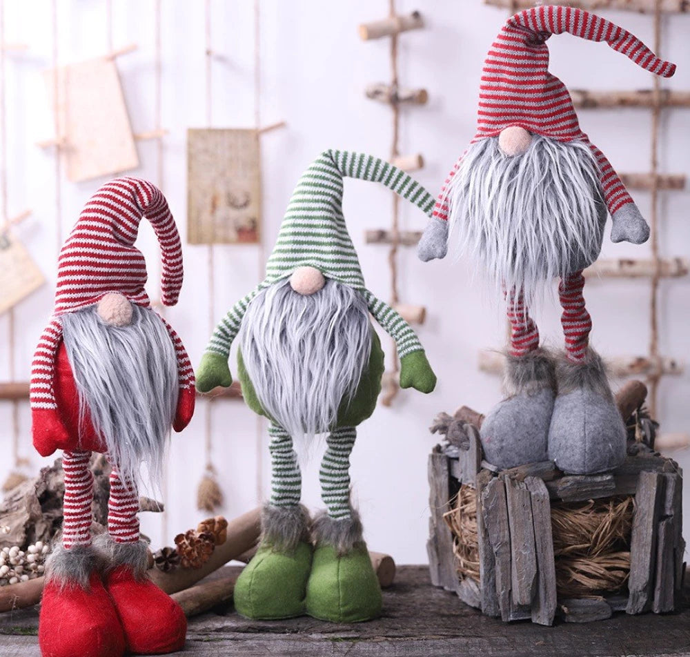 Kalėdiniai nykštukai su ištraukiamomis kojelėmis