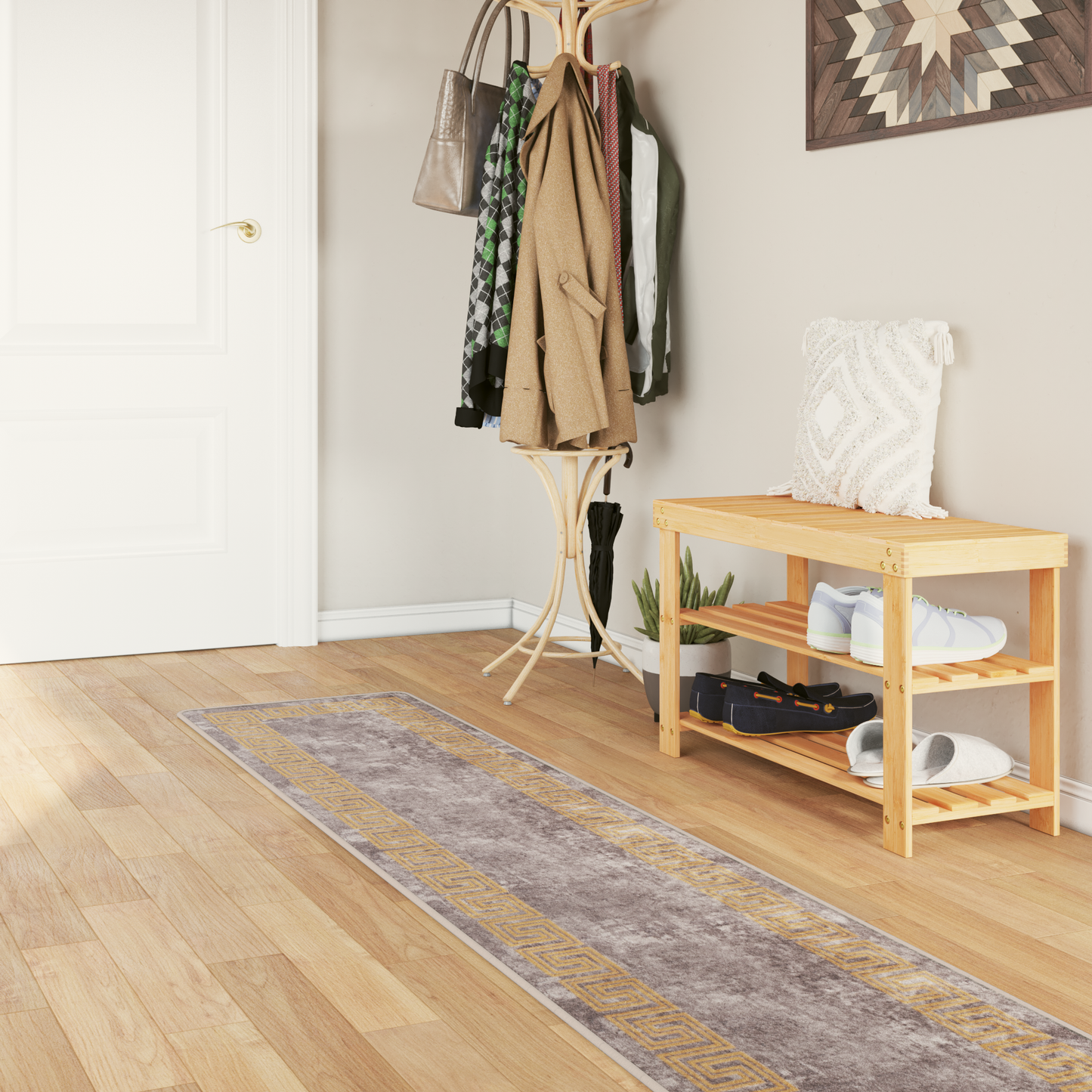 Kilimėlis MARSA Pilka 50 x 450 cm Poliesteris ir PVC
