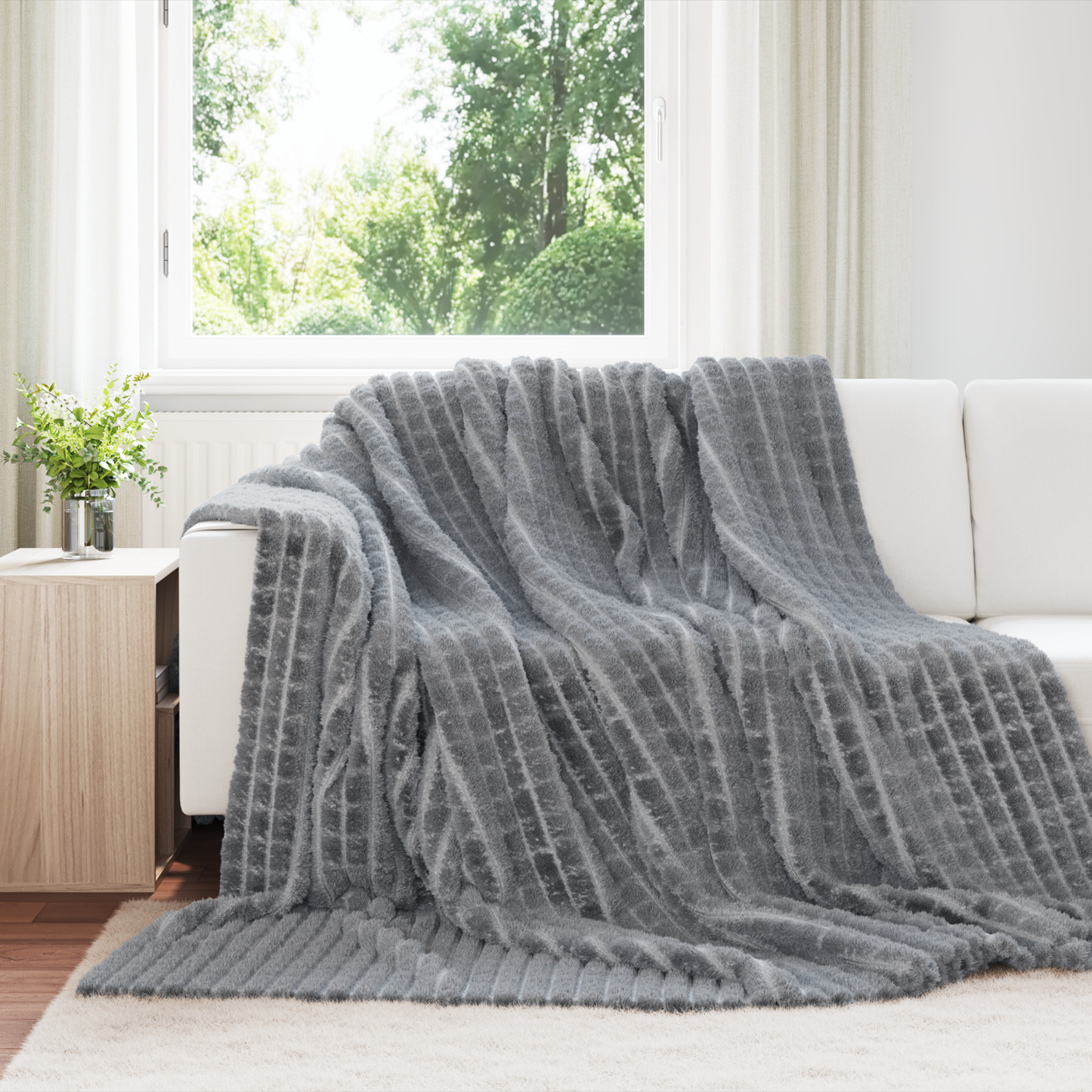 Apklotas Tamsiai pilka 270 x 240 cm Flysas