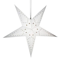 Didelė popierinė Kalėdų žvaigždė – balta, ažūrinė (45 cm)