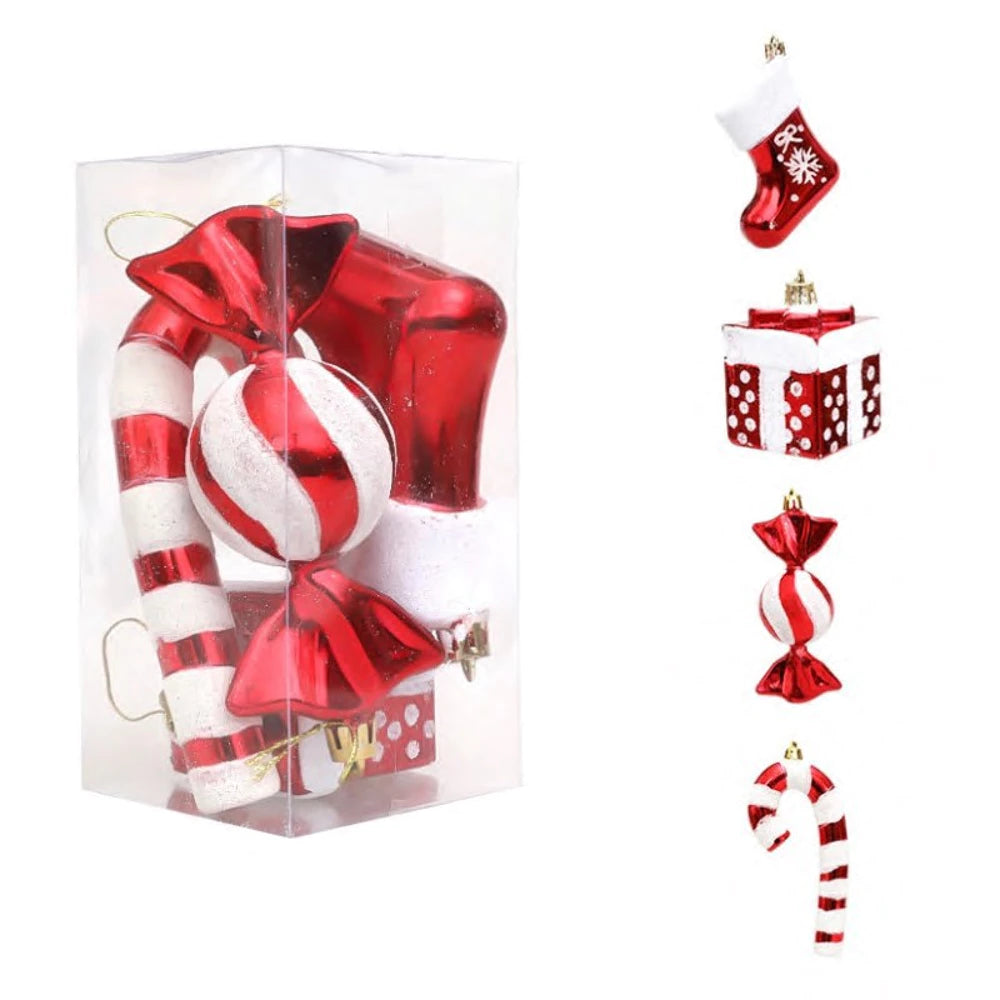 Kalėdinių eglutės žaisliukų rinkinys XL – 4 vnt.