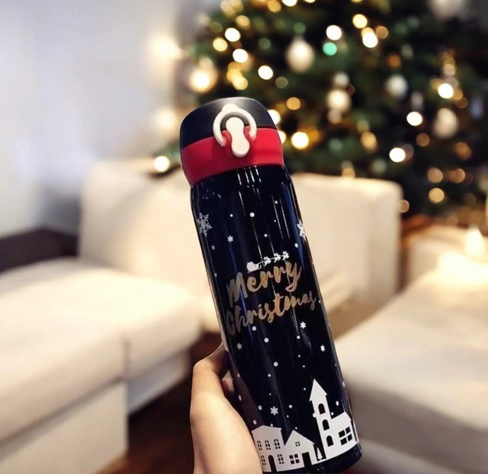 Kalėdinis termo butelis (500 ml, spalvų pasirinkimas)