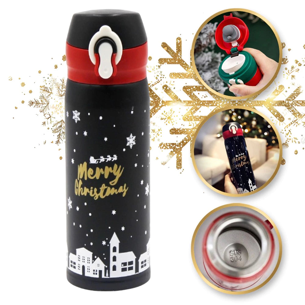 Kalėdinis termo butelis (500 ml, spalvų pasirinkimas)