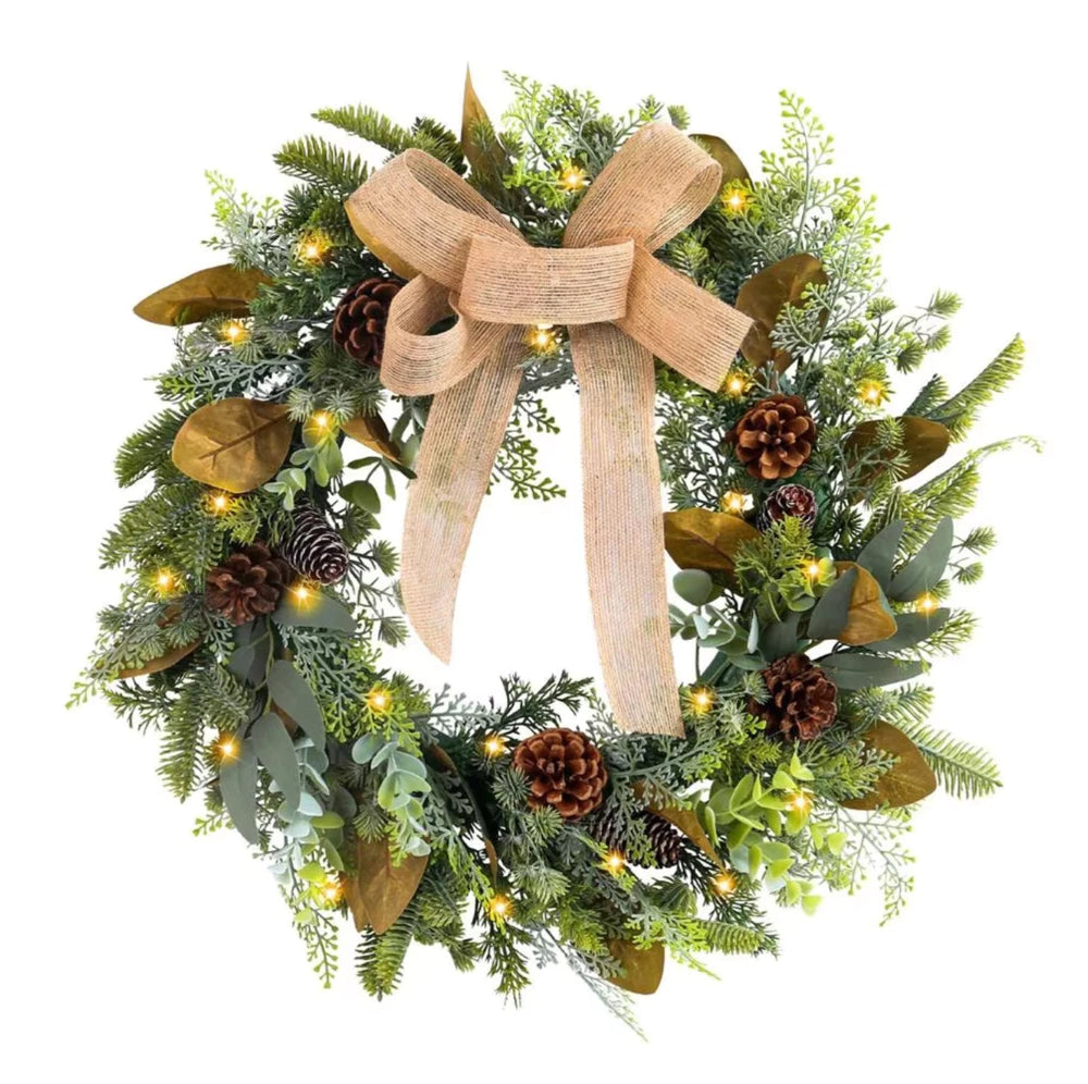 Durų dekoracija – girliandos vainikas  (45 cm)