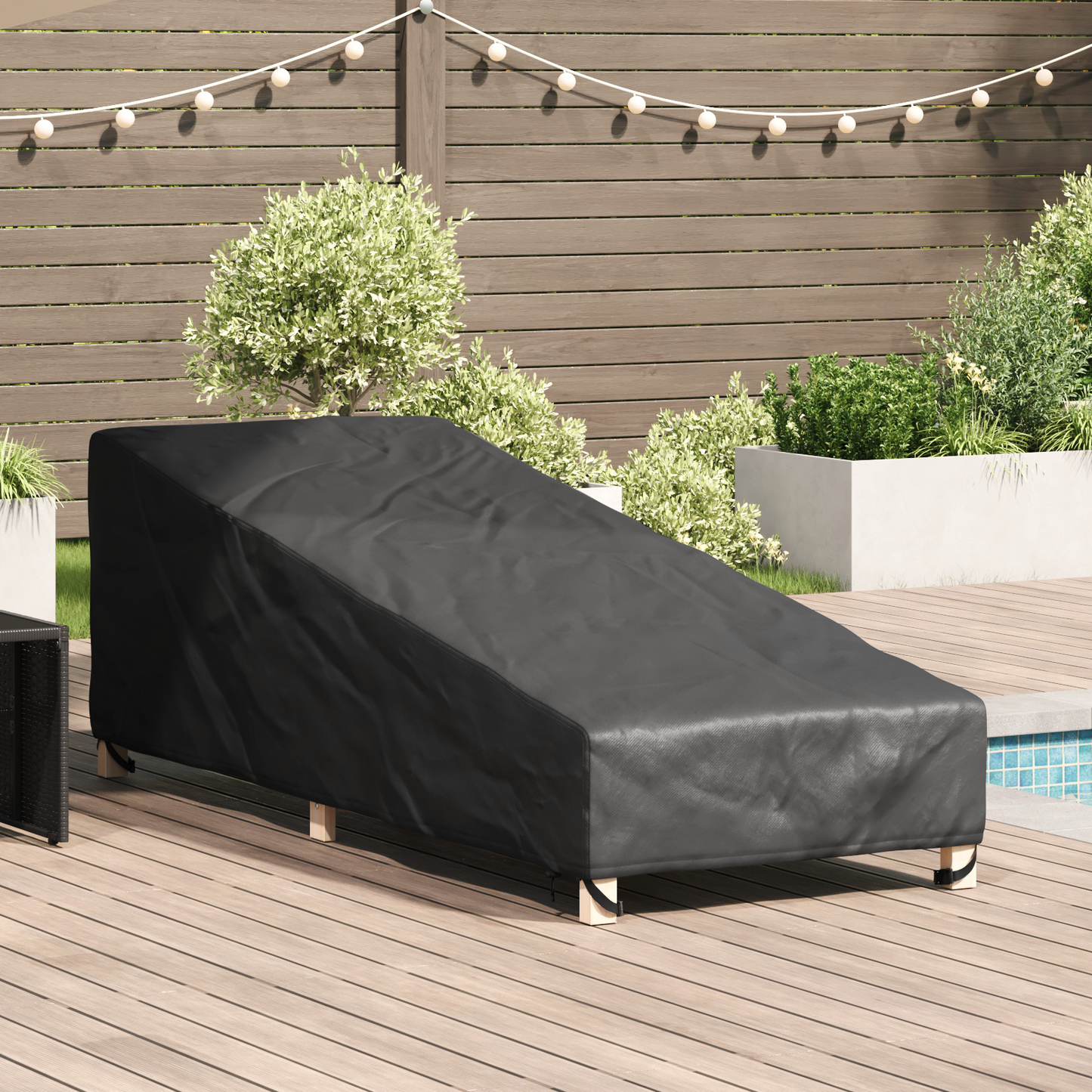 Lauko baldų uždangalas 195 x 76 x 82 cm 210D Oksfordo audinys