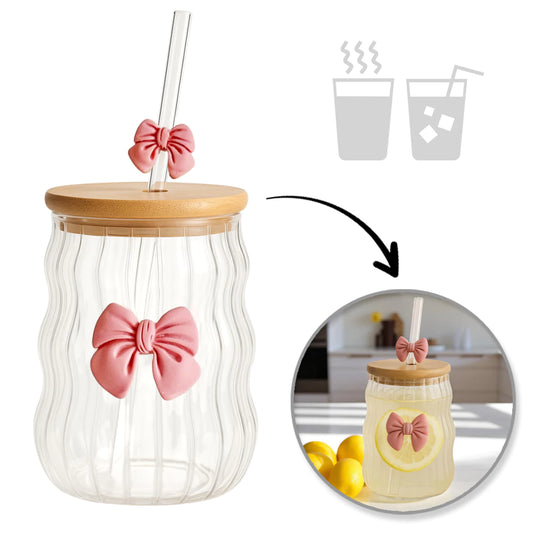 Stiklinė su banguotomis sienelėmis KASPINĖLIS ( 450 ml)