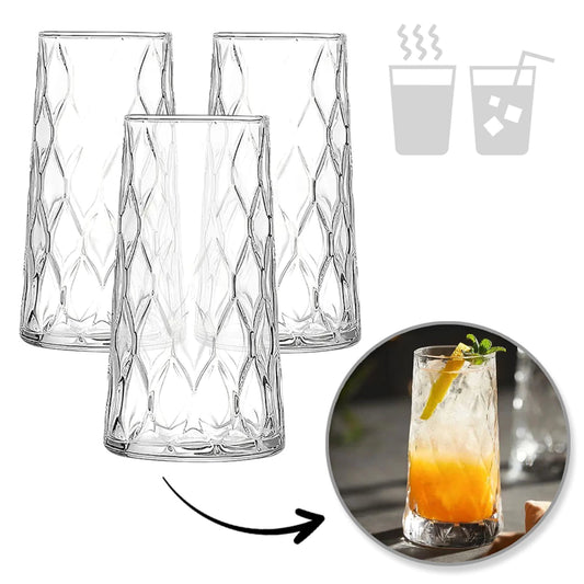 Banguoto stiklo stiklinių rinkinys ( 475 ml. 3 vnt.)