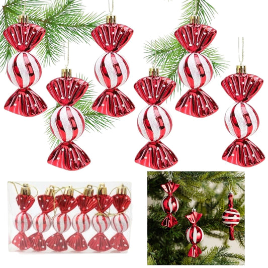 Kalėdinių saldainių žaisliukų rinkinys – 6 vnt.