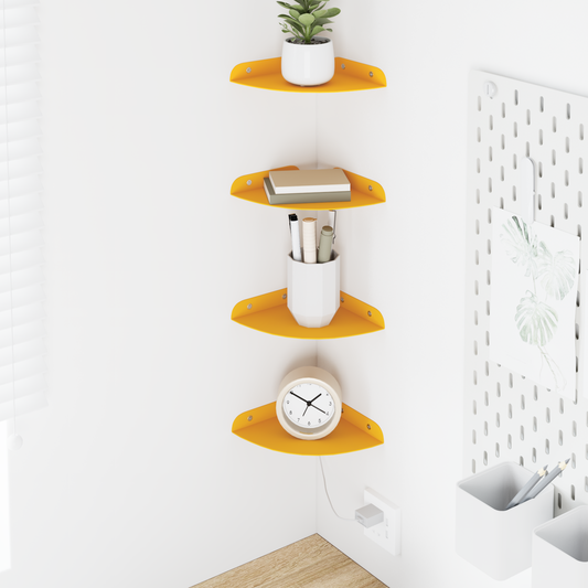 Plūduriuojanti lentyna 4 pcs Garučių geltona 15 x 15 x 2 cm