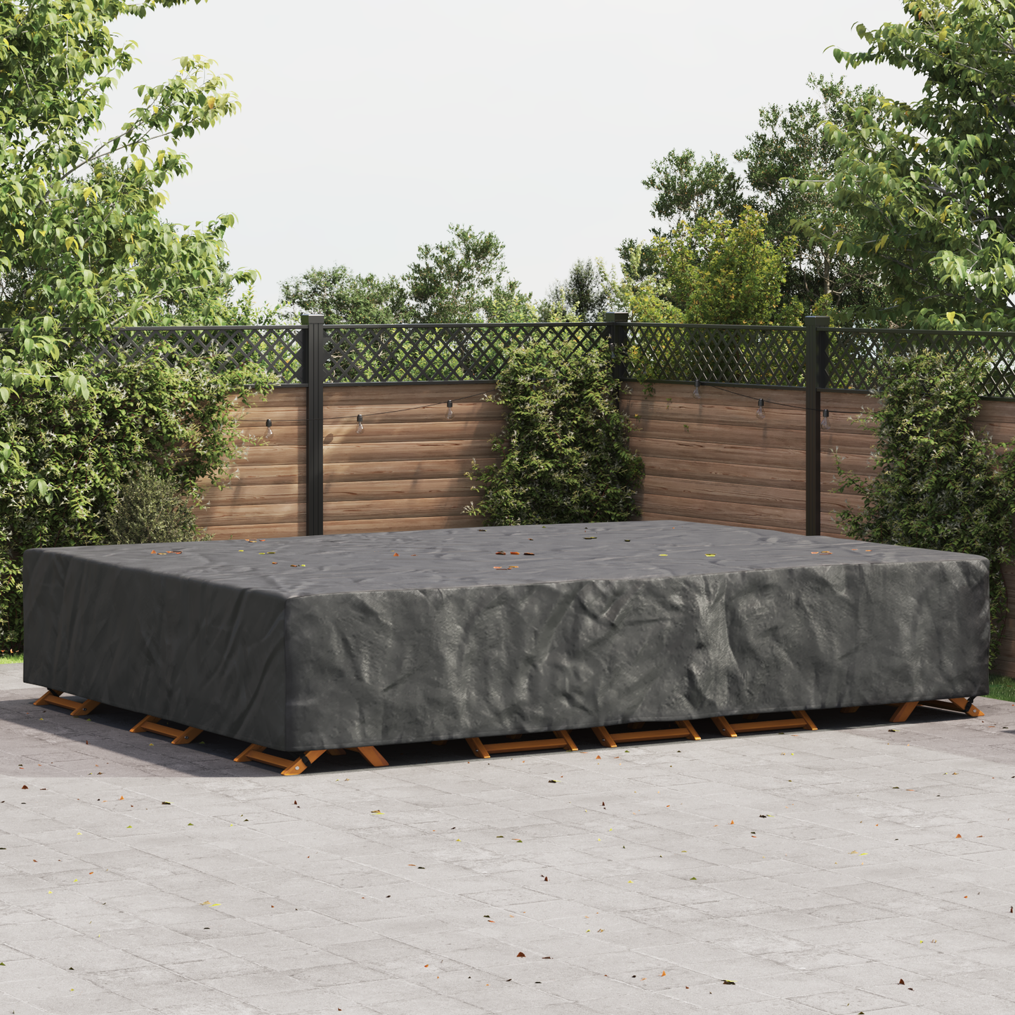 Lauko baldų uždangalas Juoda 350 x 260 x 90 cm 210D