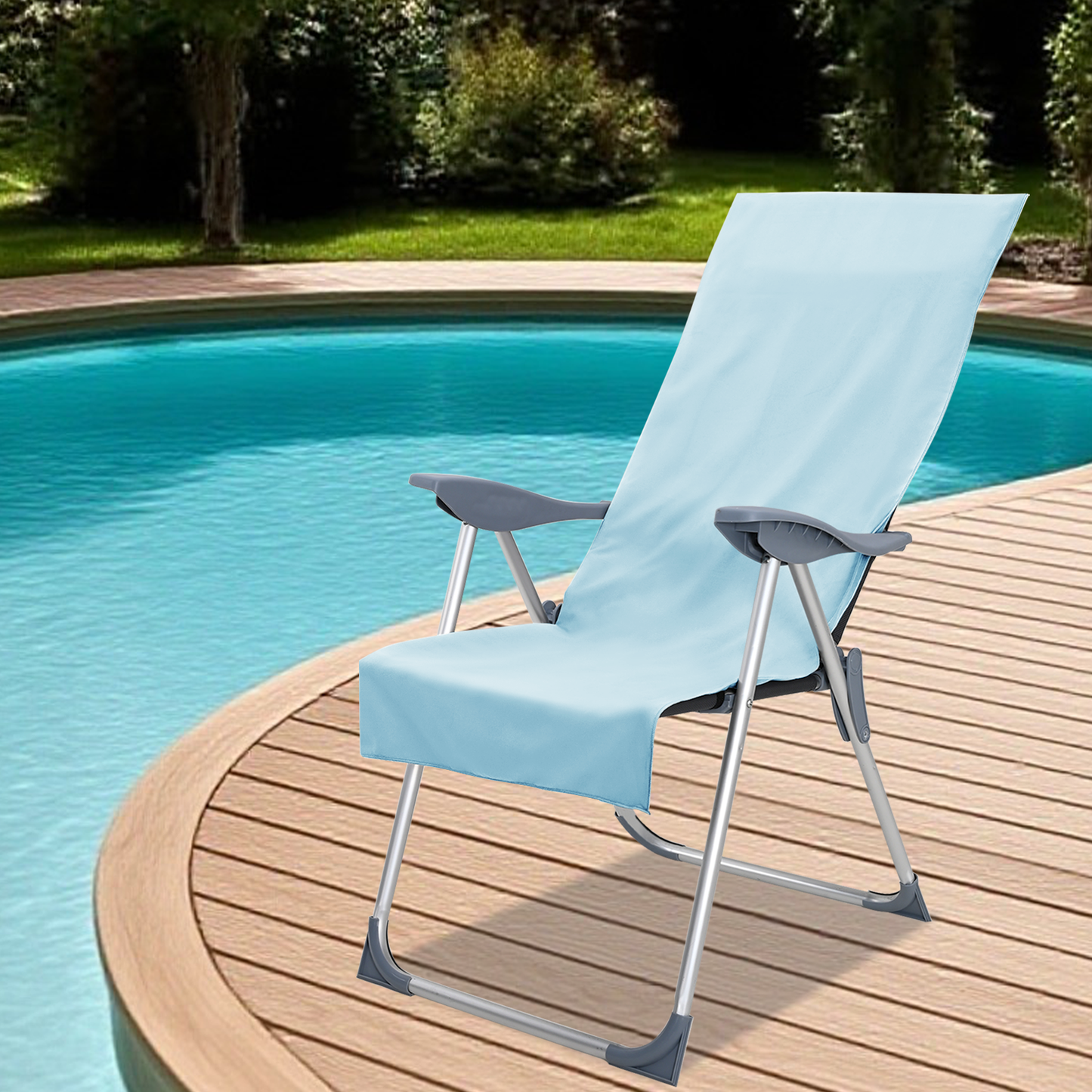 Lauko Kėdžių Rankšluosčiai 2 pcs Mėlyna 130 x 60 cm