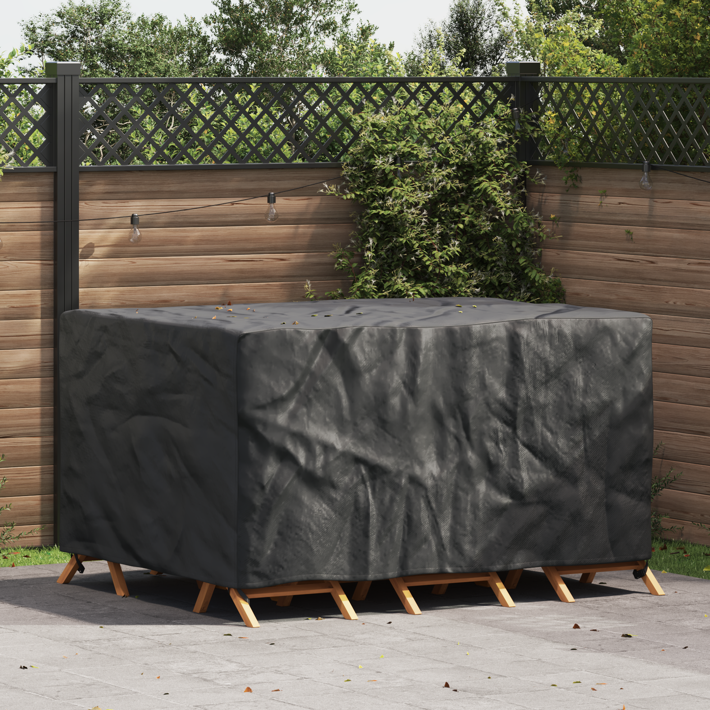 Lauko baldų uždangalas Juoda 180 x 140 x 90 cm 210D