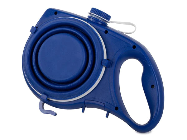 Kačių / šunų pavadėlis su vandens gertuvės talpa – 5 viename