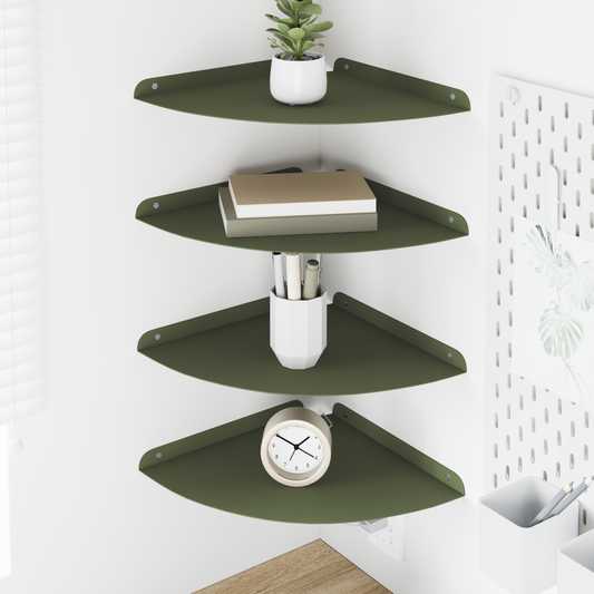 Plūduriuojanti lentyna 4 pcs Alyvuogių žalia 30 x 30 x 2 cm