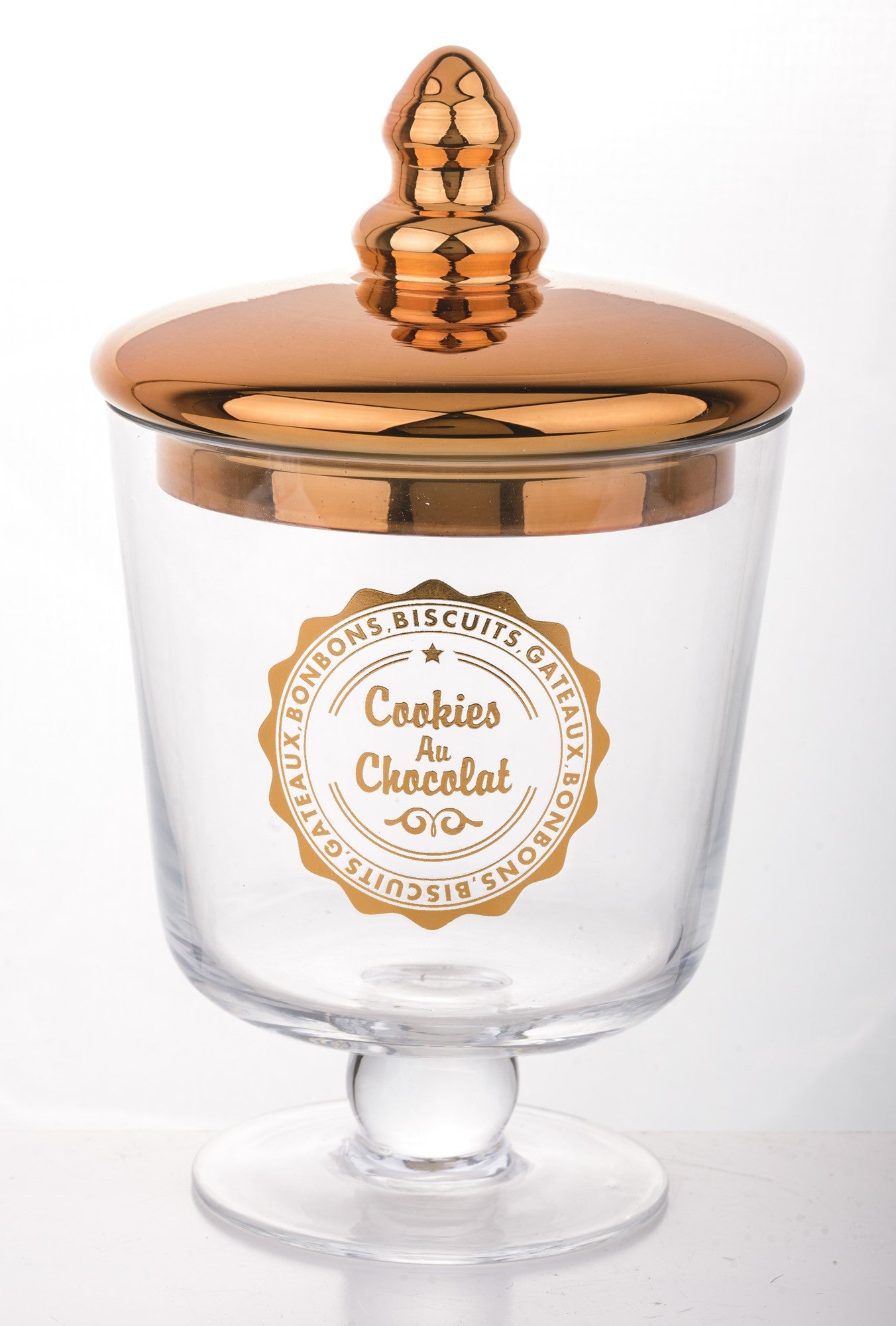 Dekoratyvinis stiklinis indas su dangčiu, 21cm (Vario spalva)