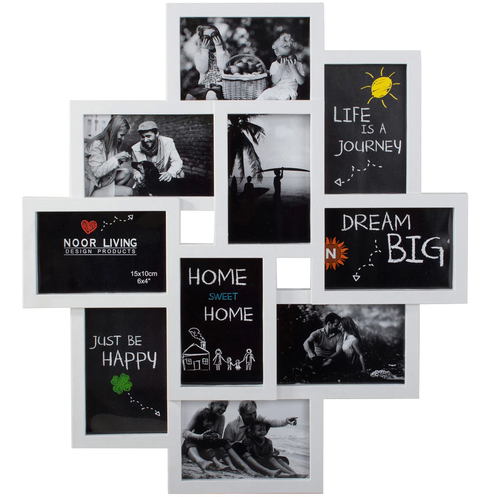3D nuotraukų rėmelis, 10 dalių, daugiafunkcis ( Balta)