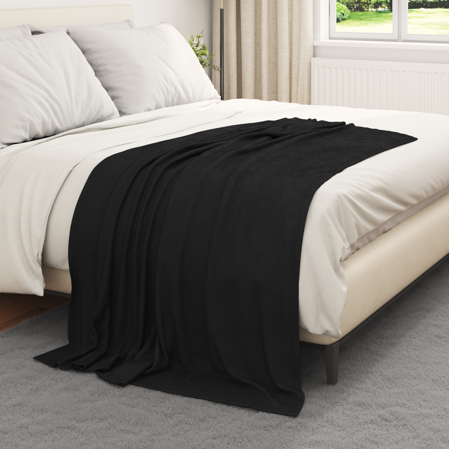 Mesti antklodės 24 pcs Juoda 170 x 130 cm Flysas