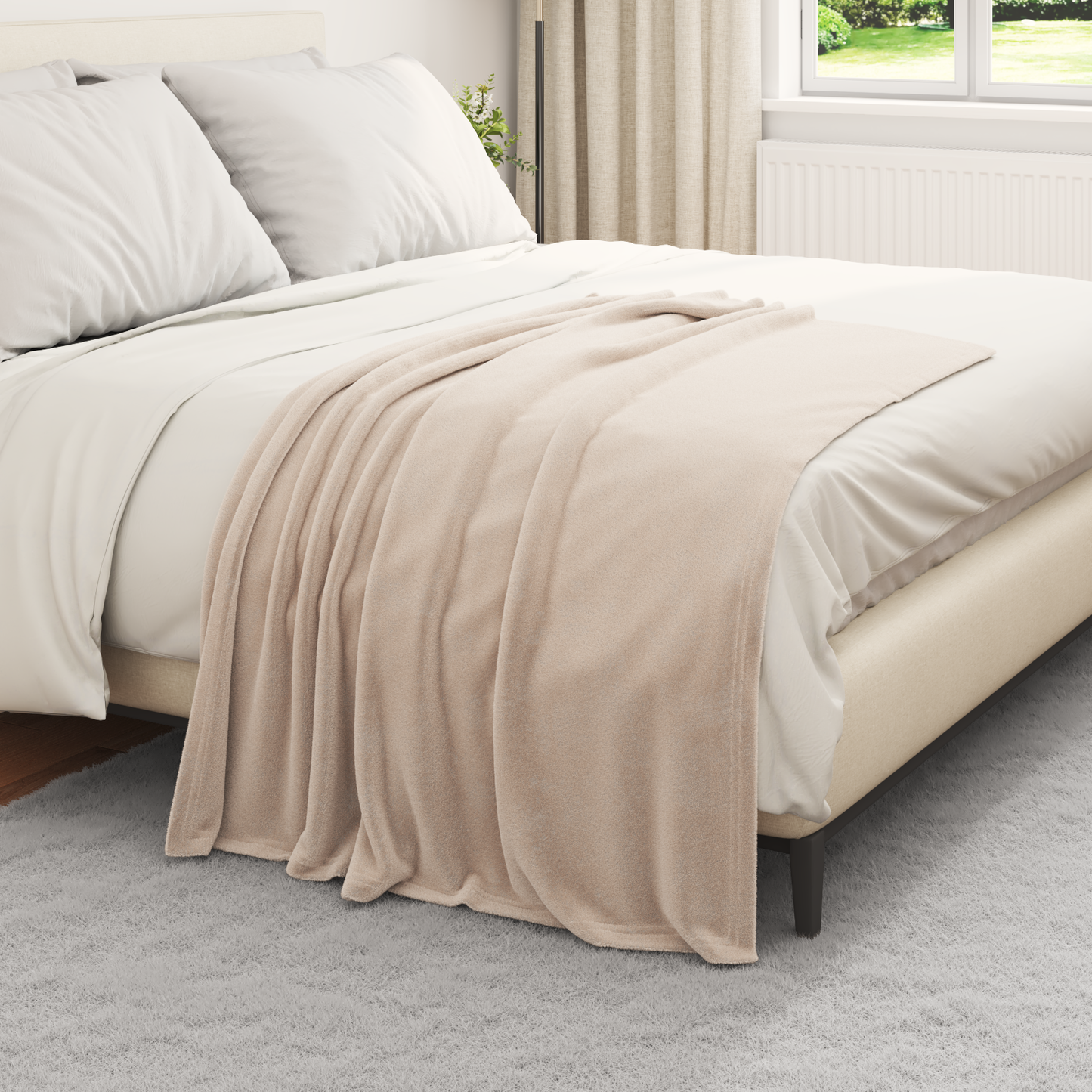 Mesti antklodės 6 pcs Smėlio 130 x 150 cm Flysas