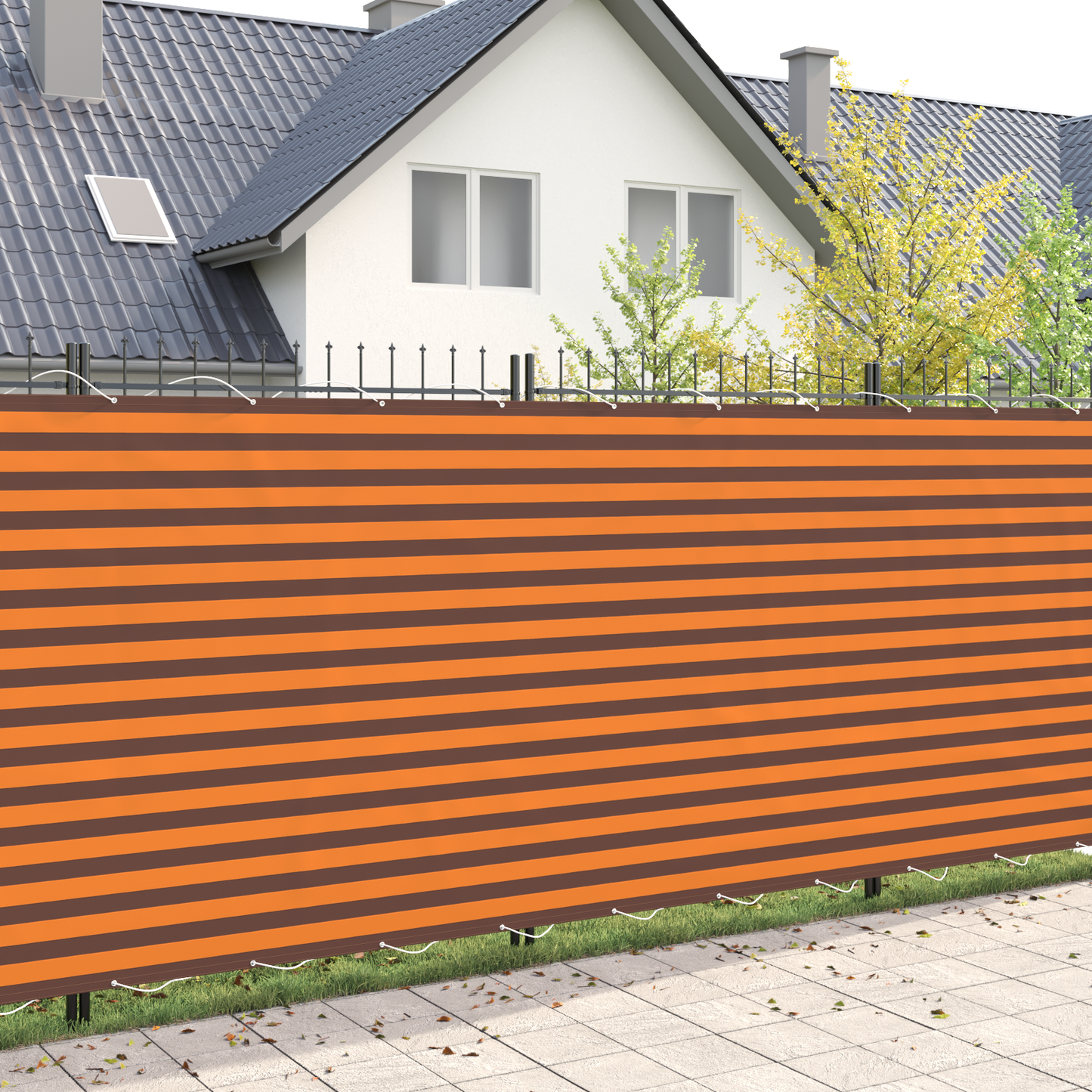Balkono privatumo ekranas 200 x 400 cm Audinys su PU danga