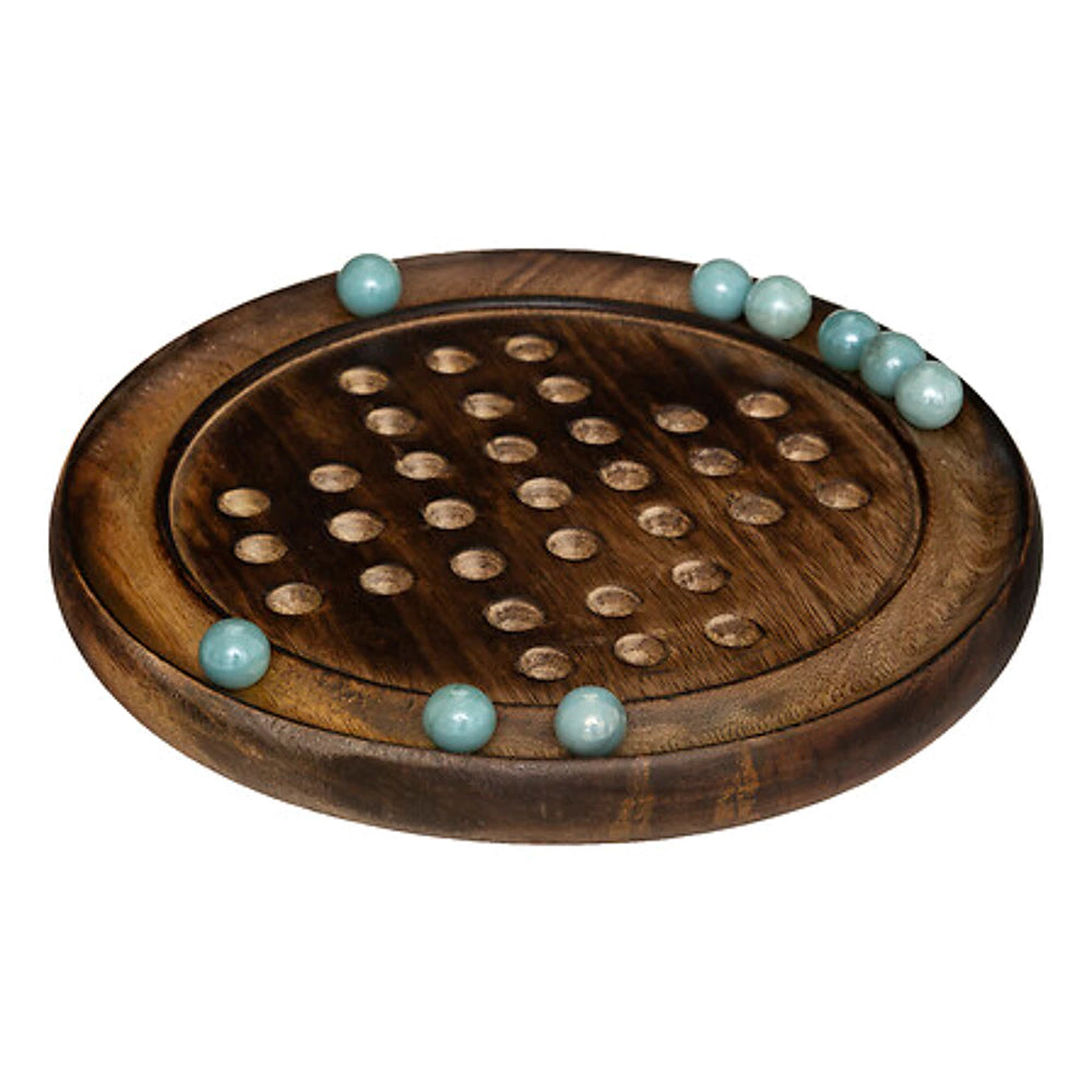 Soliteris (Mango mediena ir spalvotas stiklas, Ø22 cm)