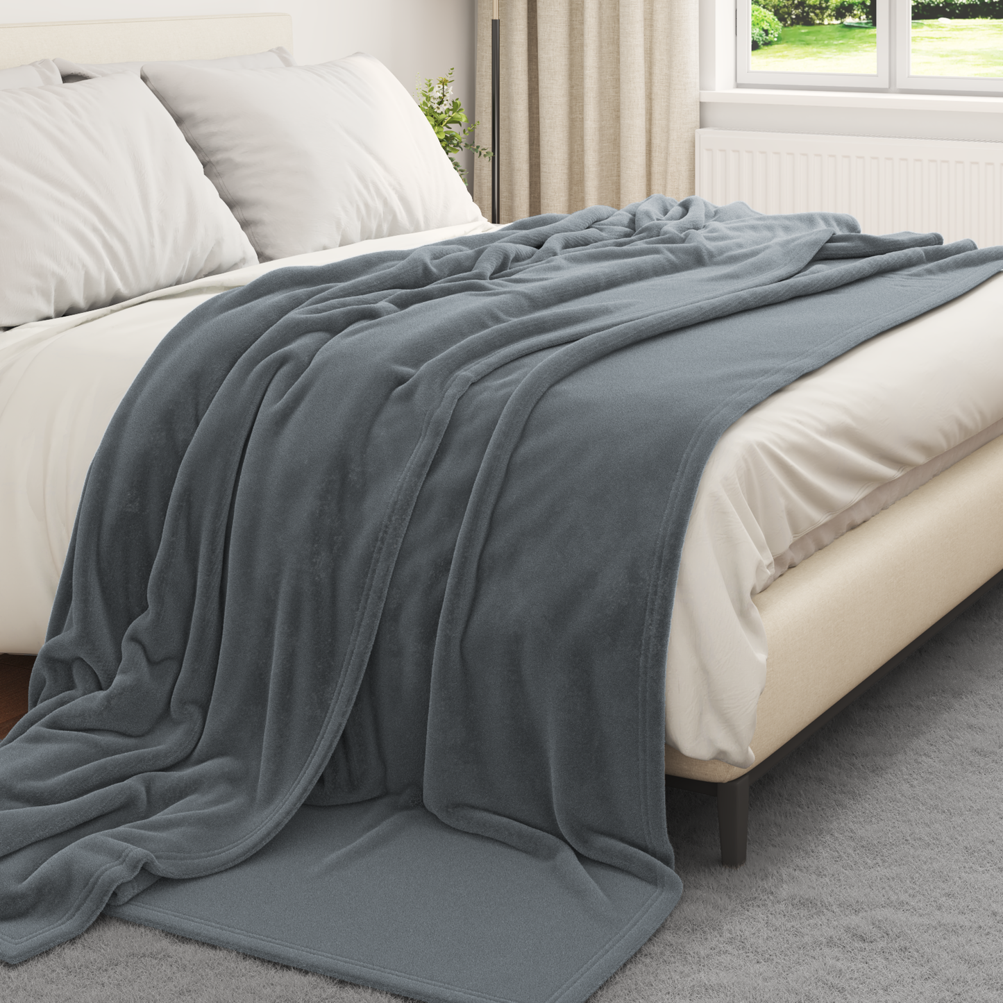 Mesti antklodės 6 pcs Tamsiai pilka 240 x 270 cm Flysas