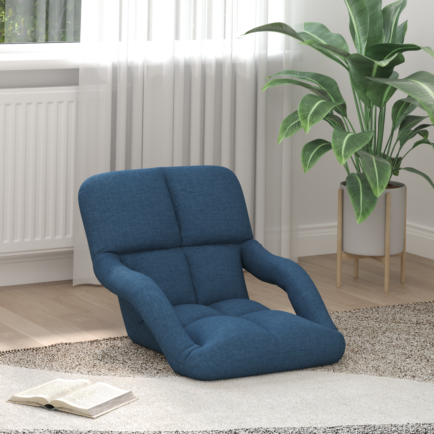 Reguliuojamas grindų fotelis Mėlyna 58 x 62 x 58 cm Audinys
