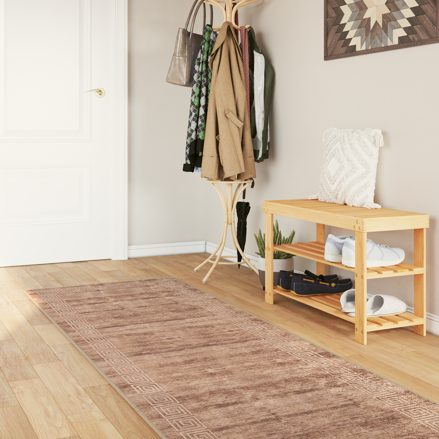 Kilimėlis MARSA Baltas 80 x 450 cm Poliesteris ir PVC