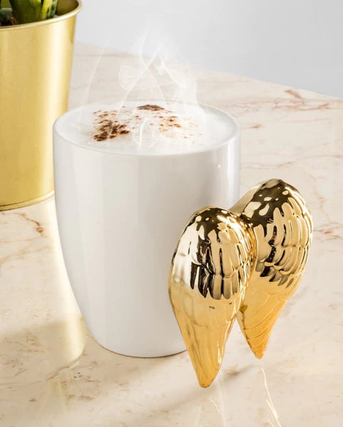 Angelo puodelis ANGELO SPARNAI (Aukso  ir baltos spalvos)