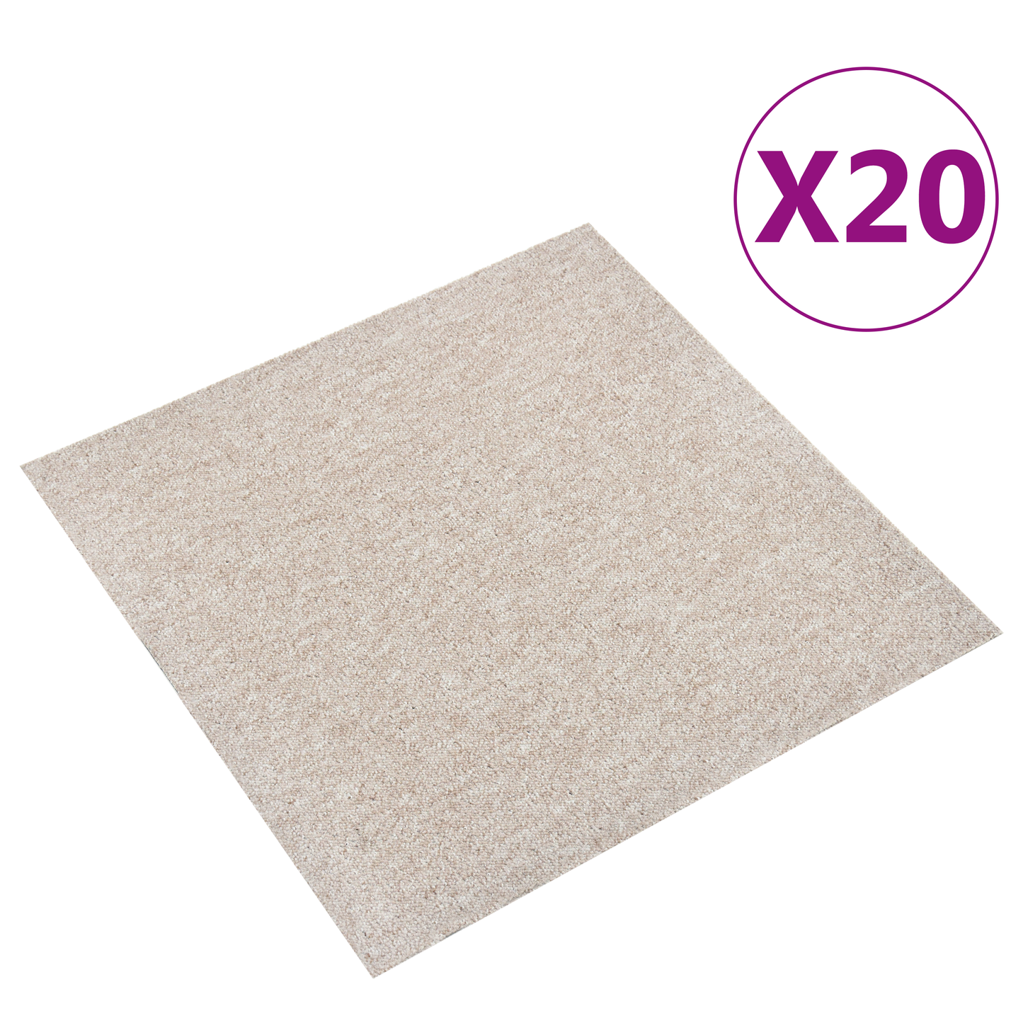 Kilimas 20 pcs Šviesiai smėlinė 50 x 50 cm 100% polipropileno