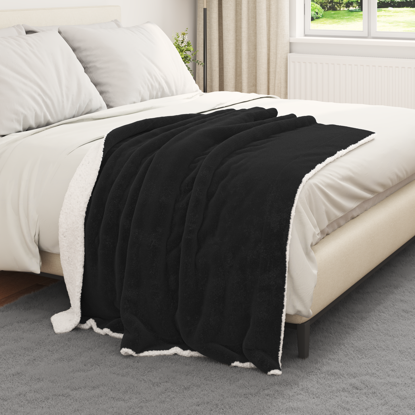 Apklotas Juoda 130 x 150 cm Flysas